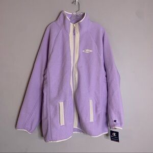 champion Lavender teddy fleece plus size zip up women’s 2X  new with tags